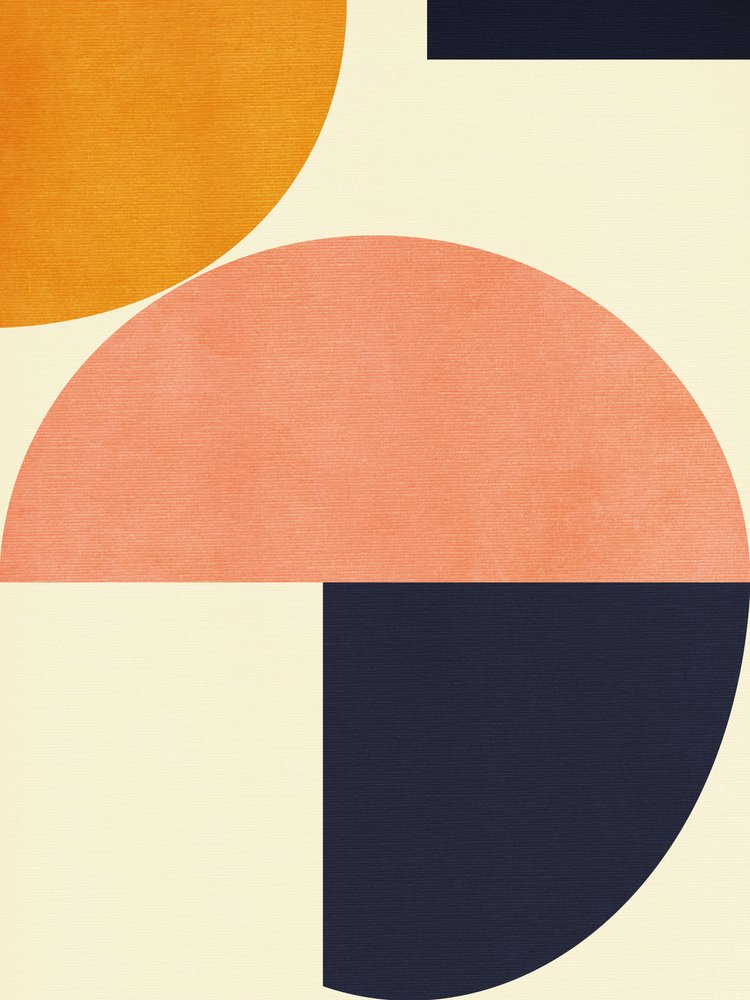 Rainbow Plus Shapes  Azul mostaza 2 de Ana Rut Bre