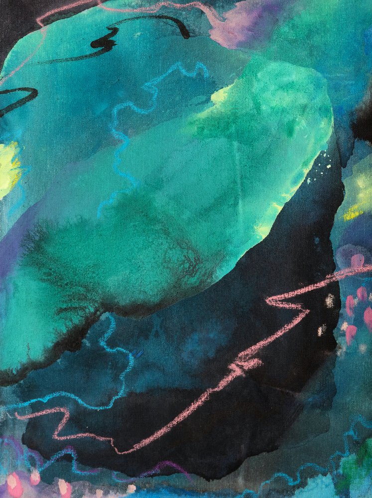 Flujo orgánico en verde azulado intenso de Anastasiya Devochkina