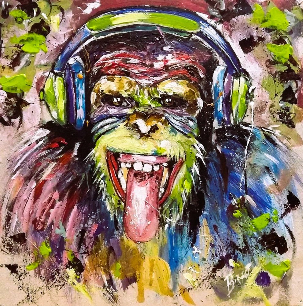 El mono musical de colores de Anda Bieza