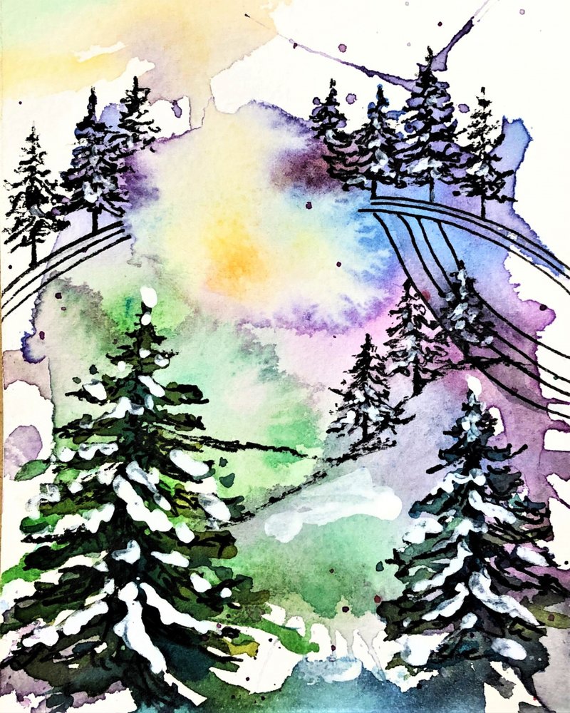 Un bosque invernal lleno de color de Anda Bieza