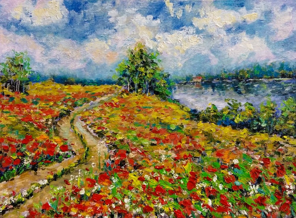 El colorido sendero de las amapolas de Anda Bieza
