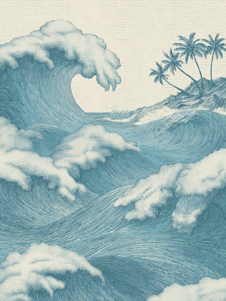 Olas tropicales rompiendo de Andreas Magnusson