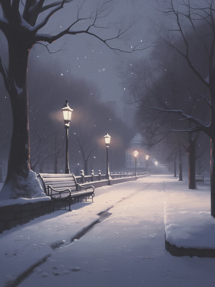 Noche nevada de invierno de Andreas Magnusson