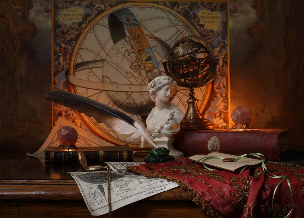 Escritorio antiguo de estudioso de Andrey Morozov