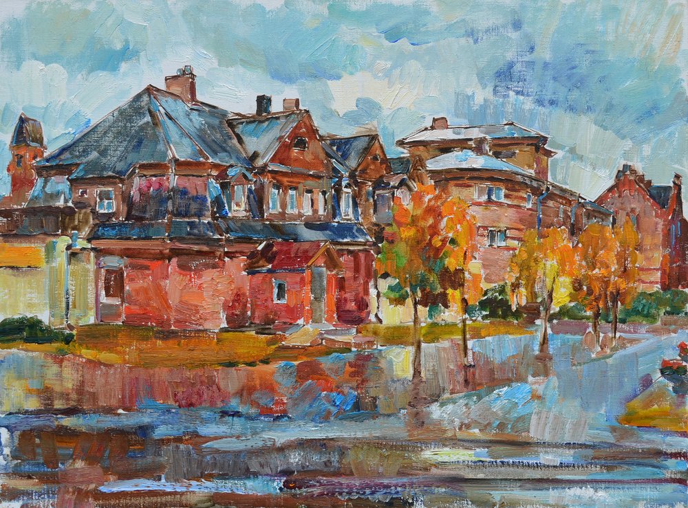 Reflexiones sobre la ciudad en otoño de Andrii Kutsachenko