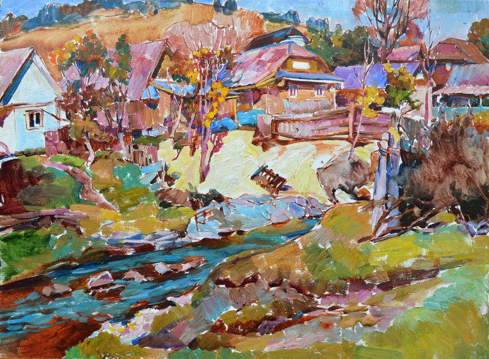 Arroyo del Pueblo de Otoño de Andrii Kutsachenko