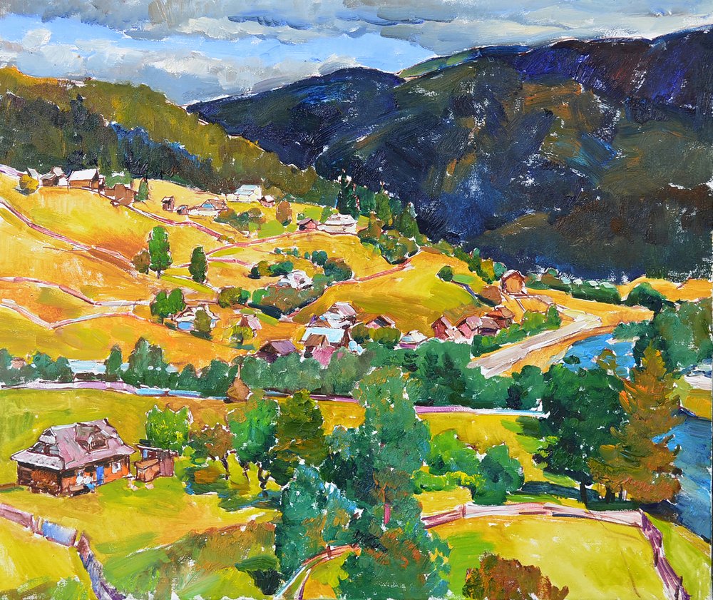 Pueblo de montaña lleno de colorido de Andrii Kutsachenko
