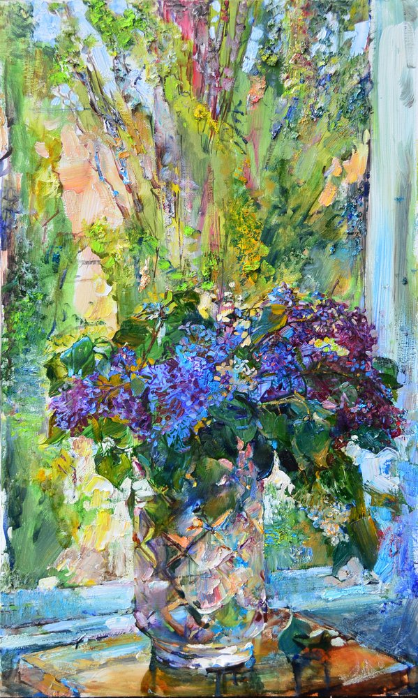 Naturaleza muerta con lilas de primavera de Andrii Kutsachenko