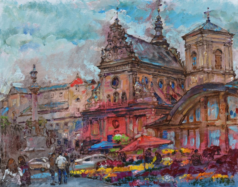 Un mercado urbano lleno de vida de Andrii Kutsachenko