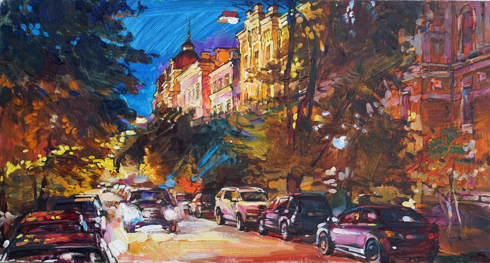Una noche animada en la ciudad de Andrii Kutsachenko