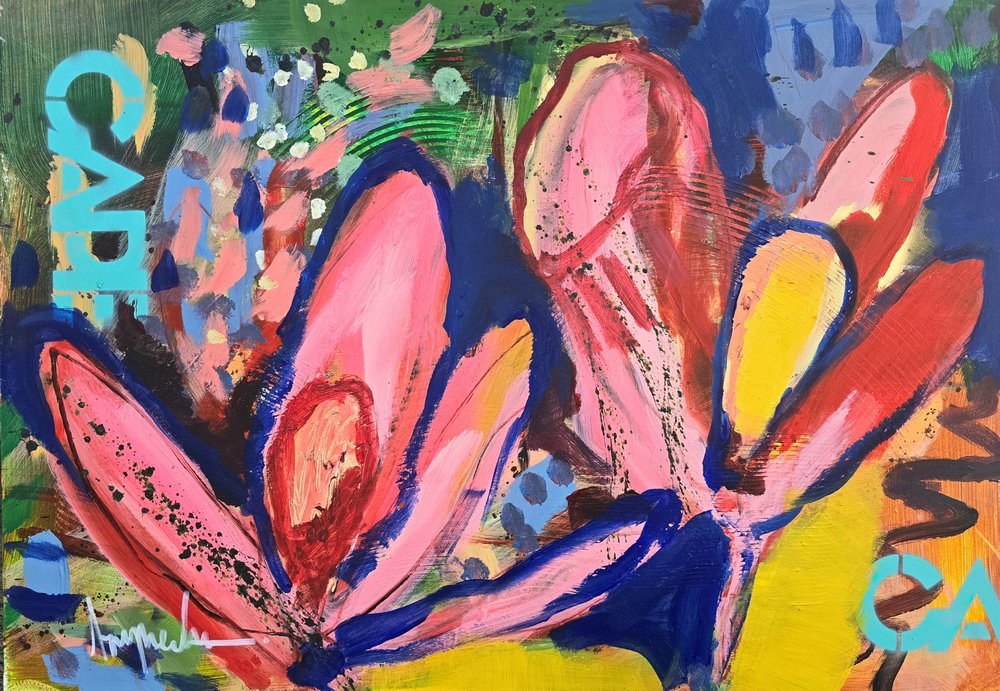 Abstracto floral vibrante de Angela Maritz