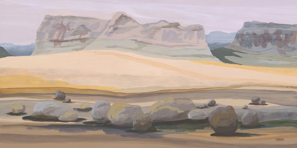 Formaciones rocosas del desierto de Angela Seear