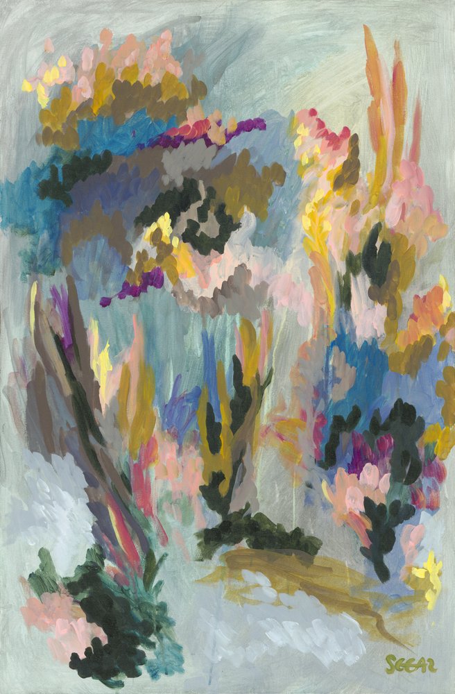 Abstracto floral vibrante de Angela Seear
