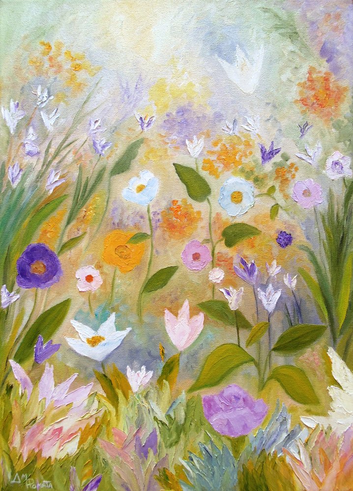 Un campo de flores de ensueño de Angeles M. Pomata