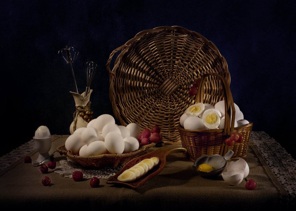 Huevos frescos de granja rústica de Anna Qu