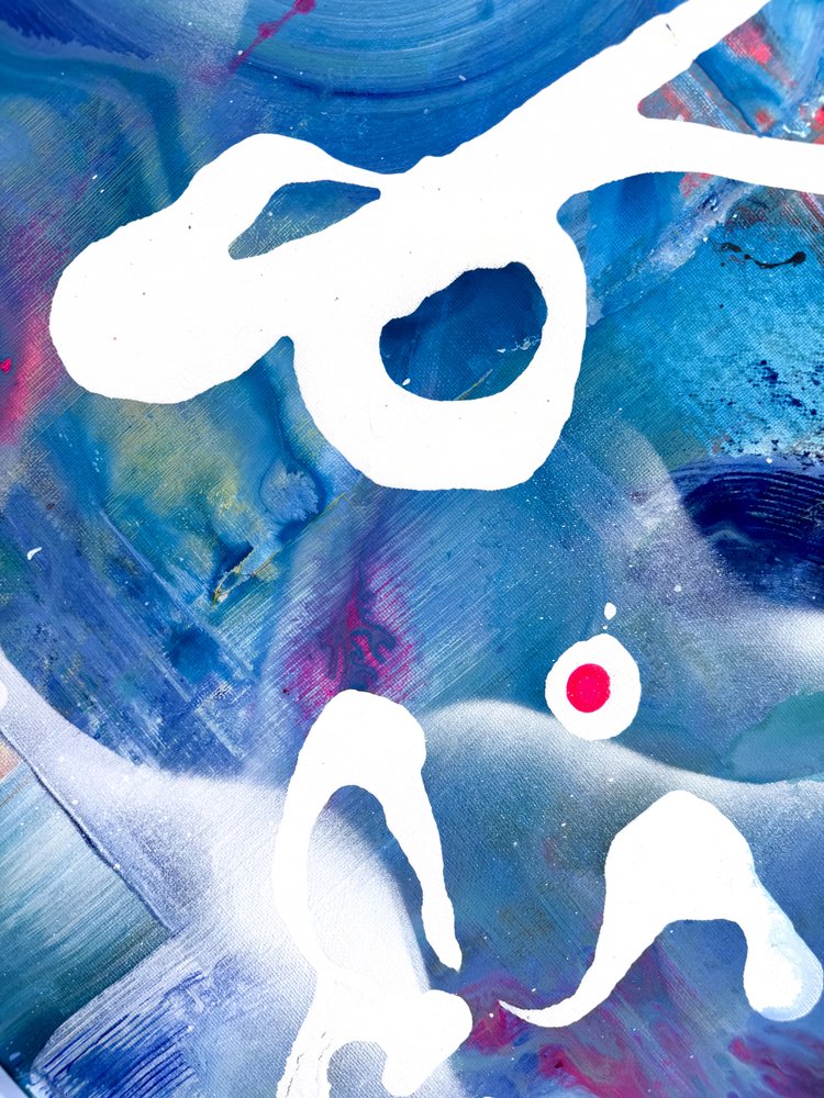 Abstracto fluido en azul intenso de Anna Viklund