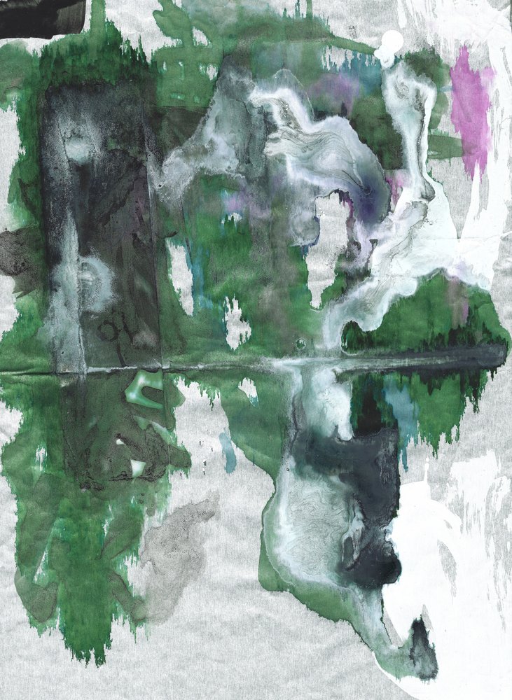 Reflexión abstracta en verde de Annick