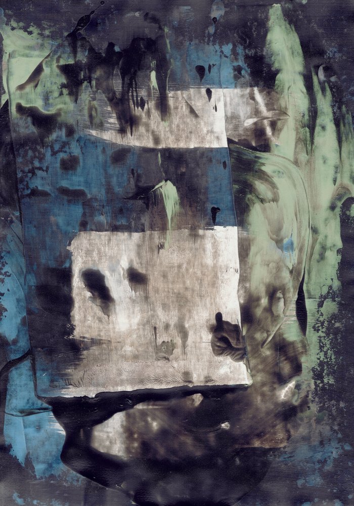 Capas modernas en azul y verde de Annick