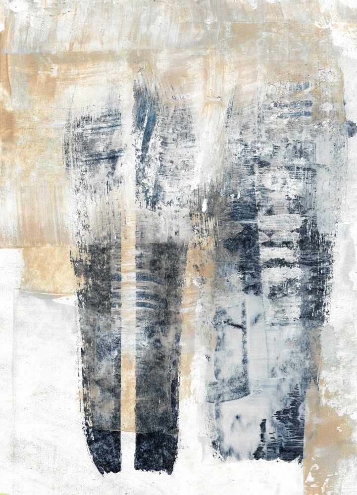 Abstracto vertical en tonos apagados de Annick