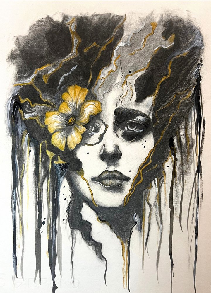 Retrato «Flor dorada» de Augustus Caelthorne