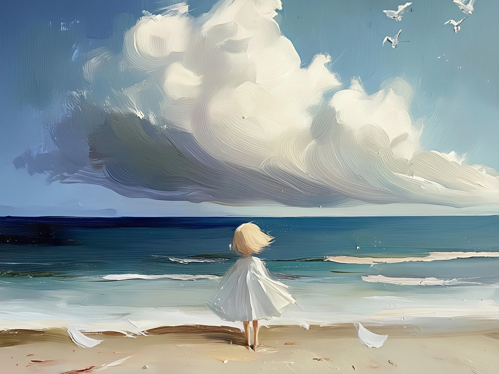 Chica contemplando el mar de Avanesova Elena