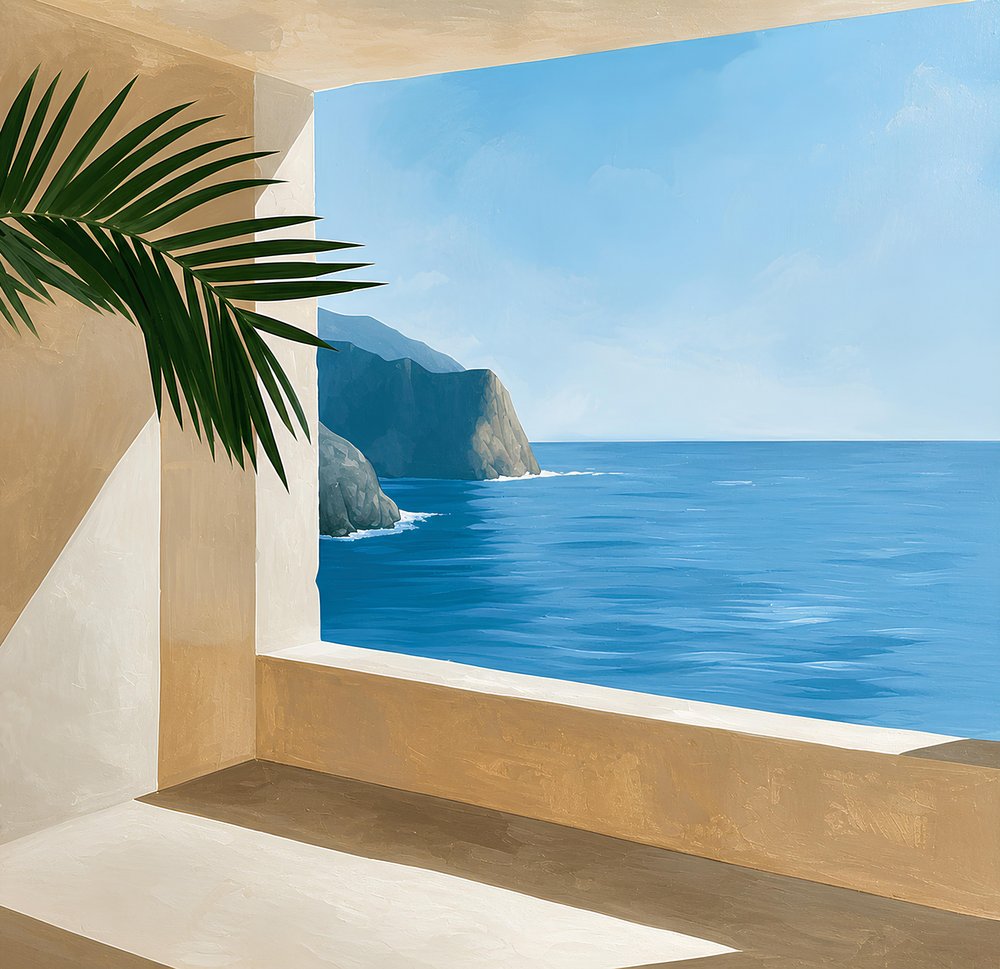 Vista al mar desde Palm Leaf de Avanesova Elena