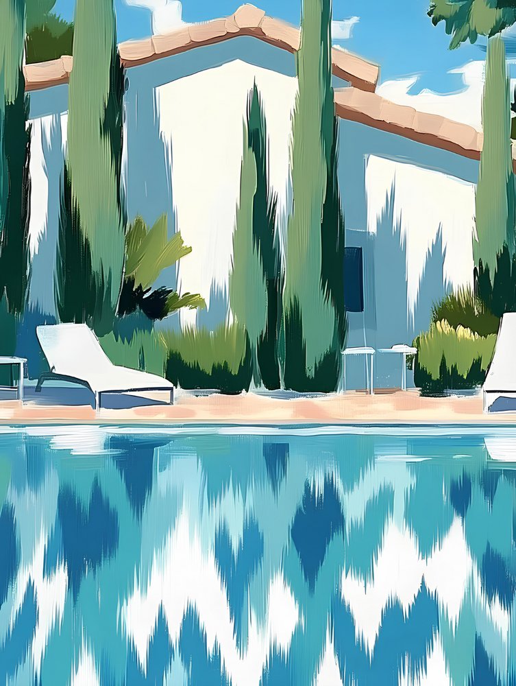 Reflexiones junto a la piscina de Avanesova Elena