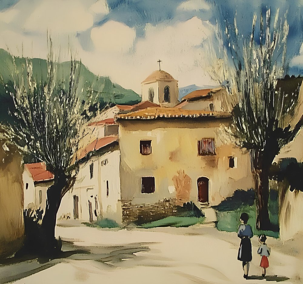Sendero tranquilo del pueblo de Avanesova Elena