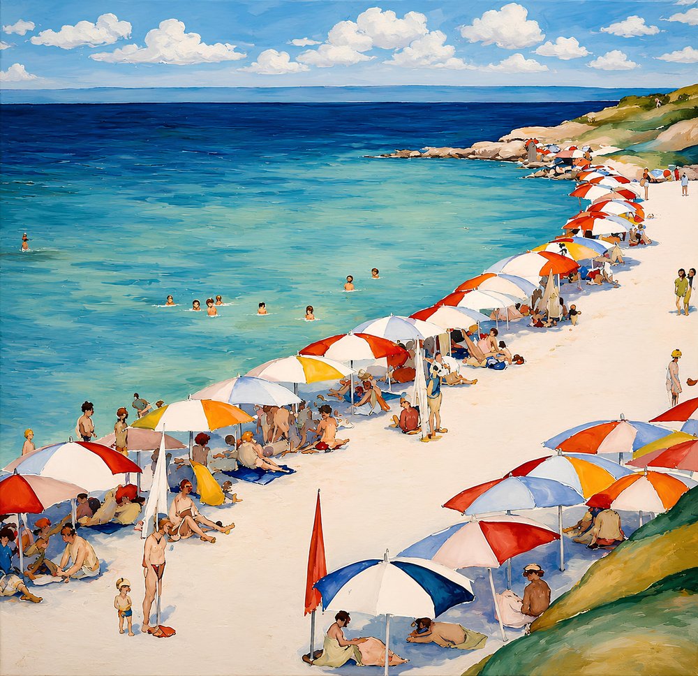 Un día soleado en la playa de Avanesova Elena