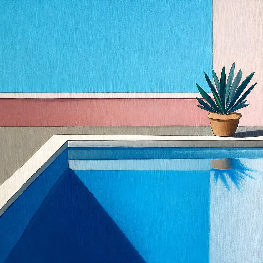 Azules tranquilos junto a la piscina de Avanesova Elena