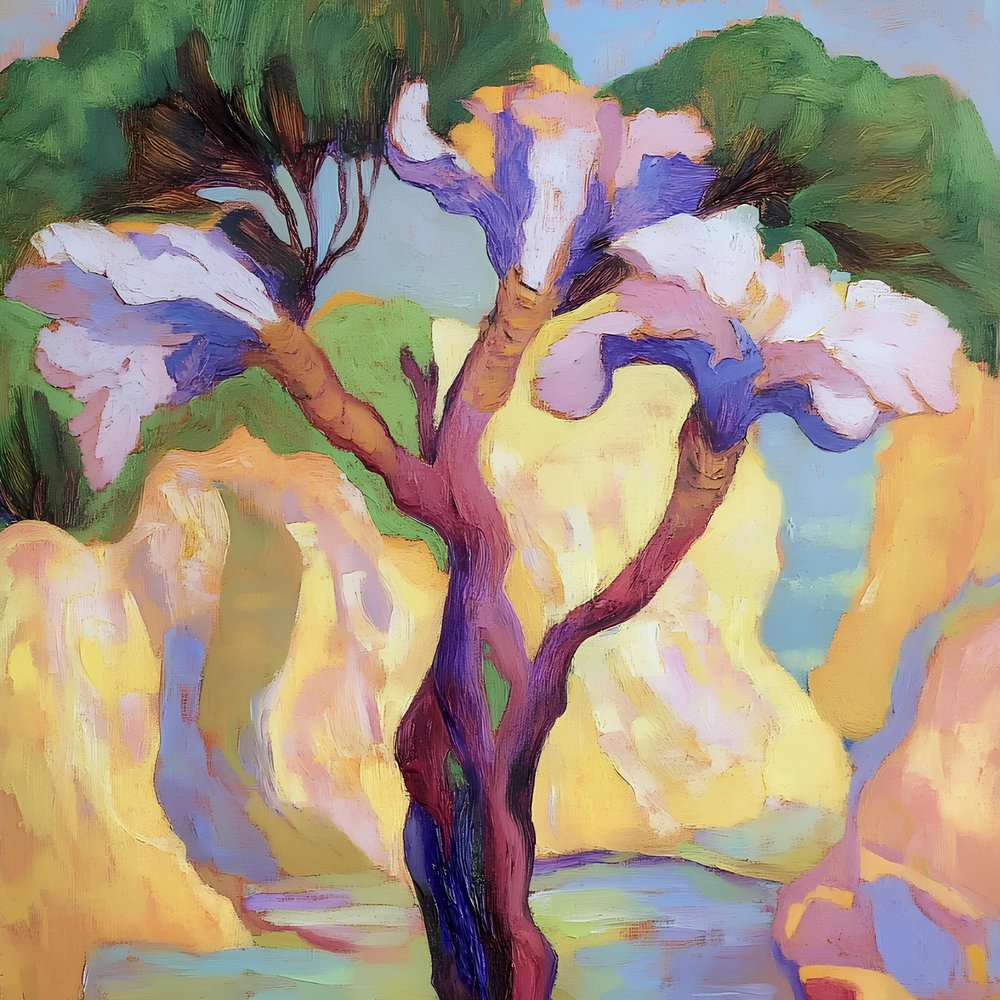 Árbol abstracto lleno de colorido de Avanesova Elena
