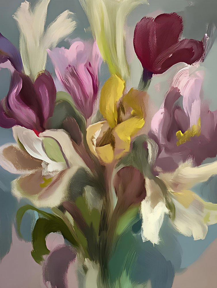 Ramo floral lleno de colorido de Avanesova Elena
