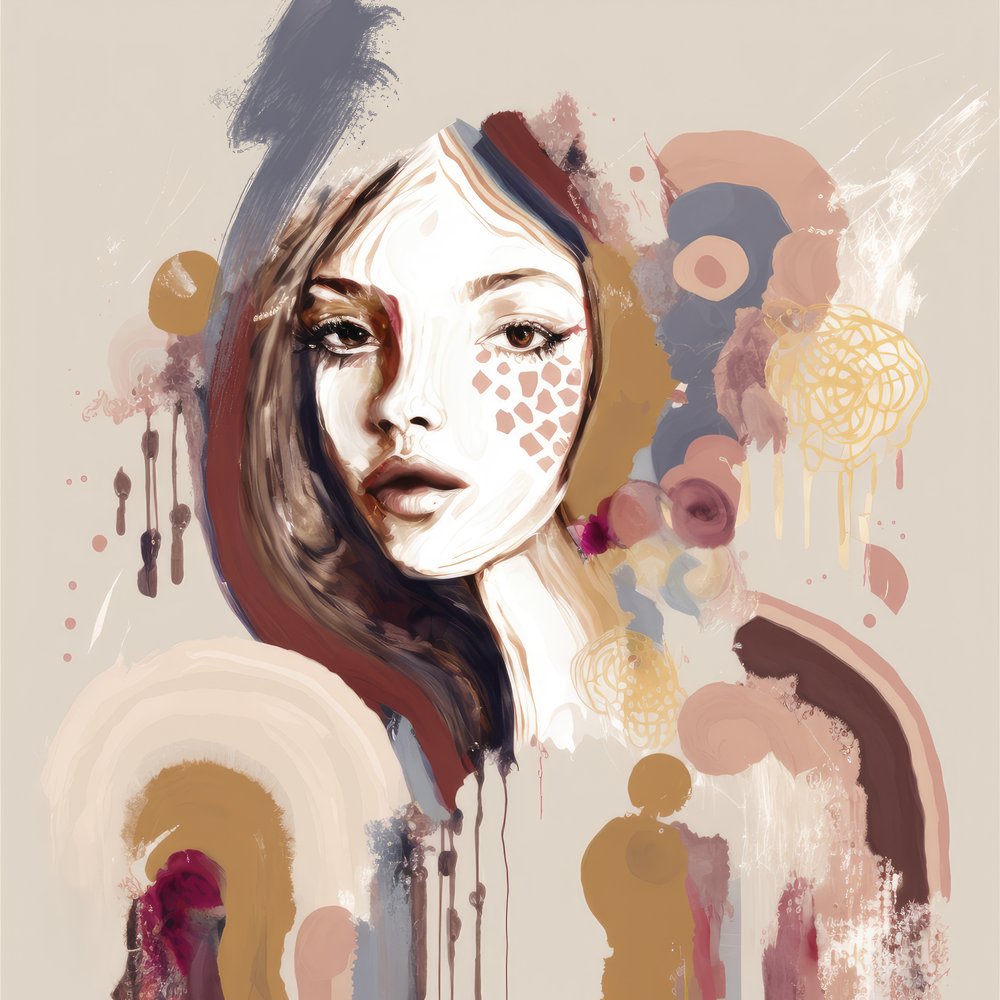 Retrato abstracto de una mujer de Bella Eve