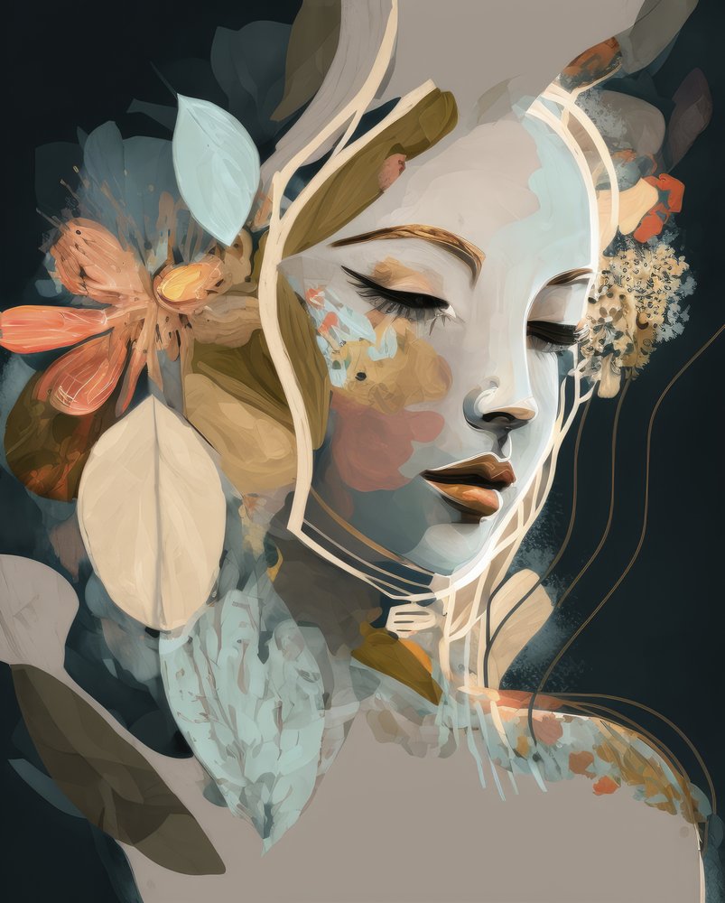Retrato botánico de ensueño de Bella Eve