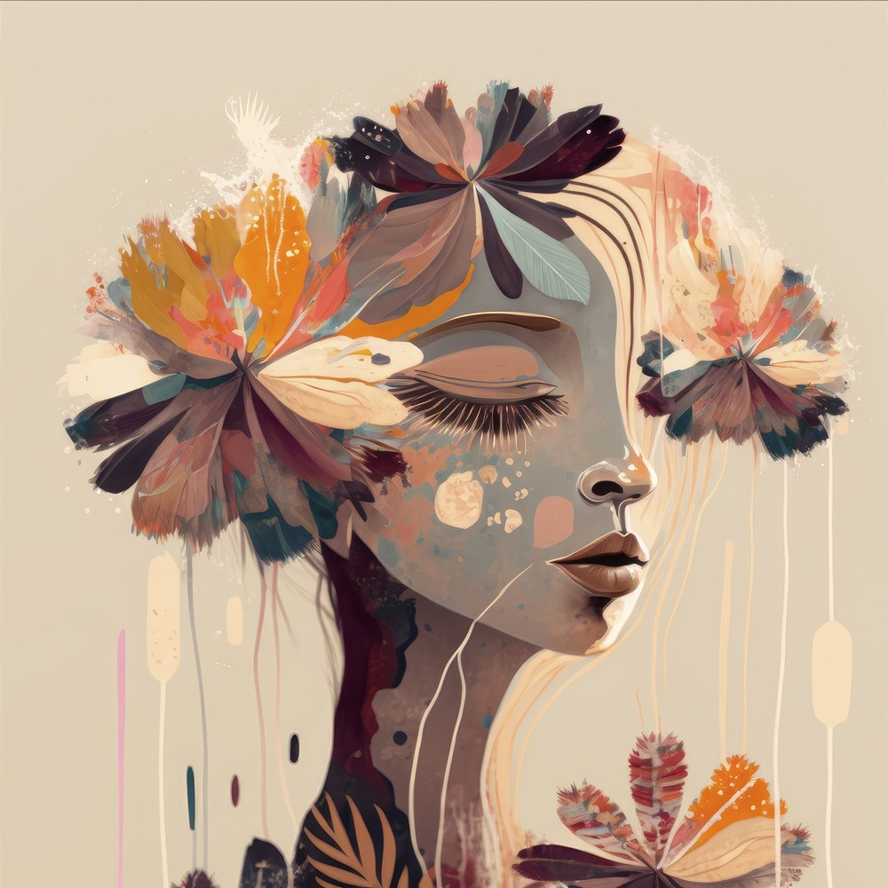 Retrato floral de ensueño de Bella Eve