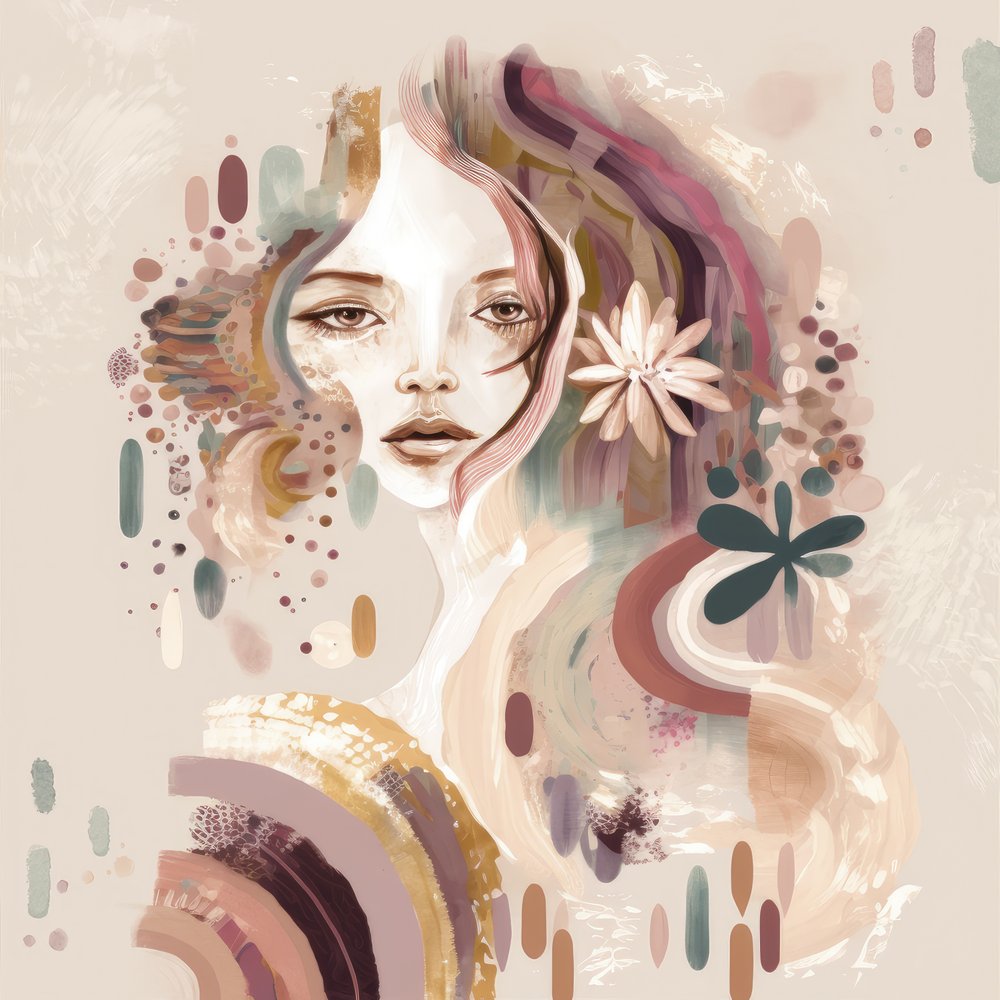 Mujer floral de ensueño de Bella Eve