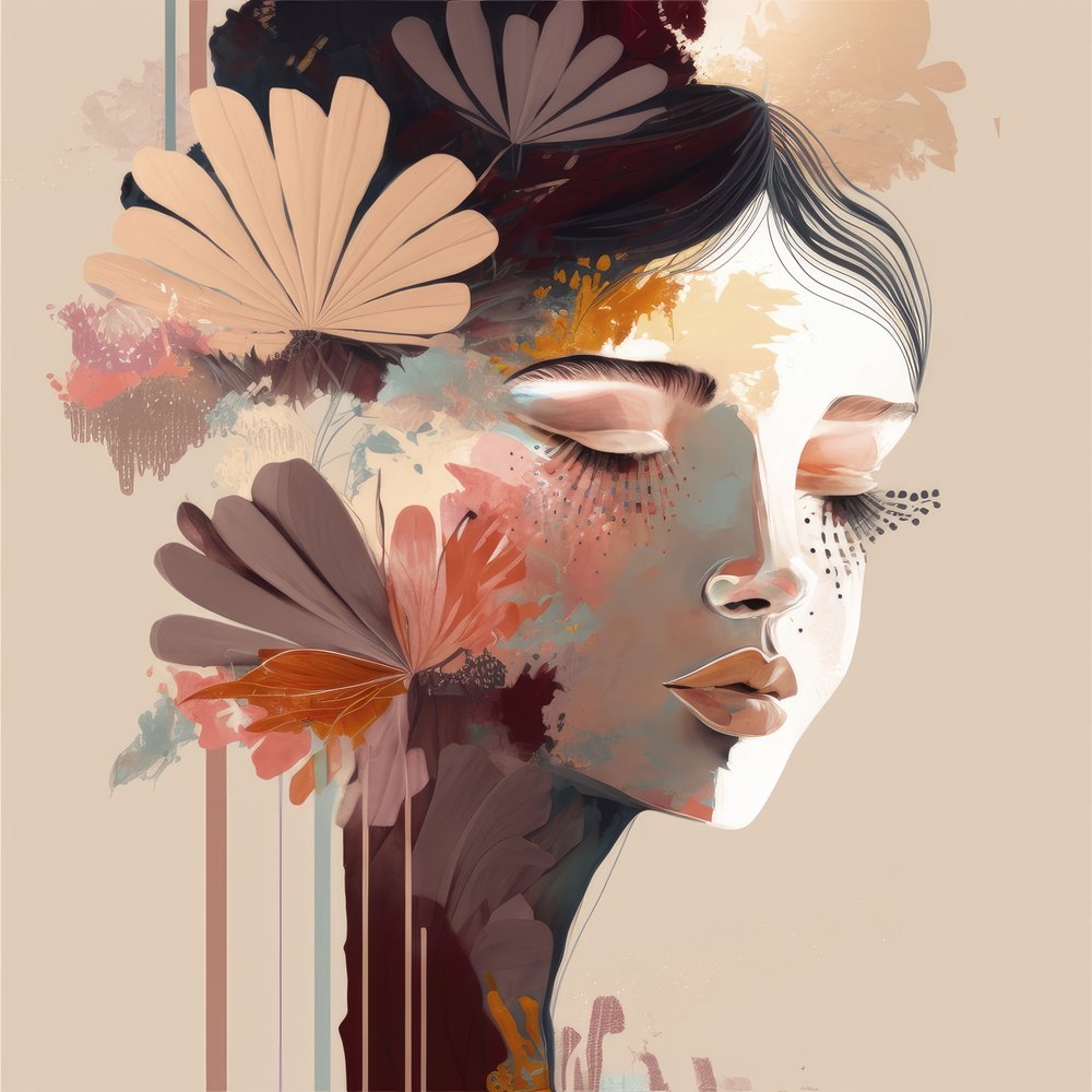 Retrato floral de ensueño de Bella Eve