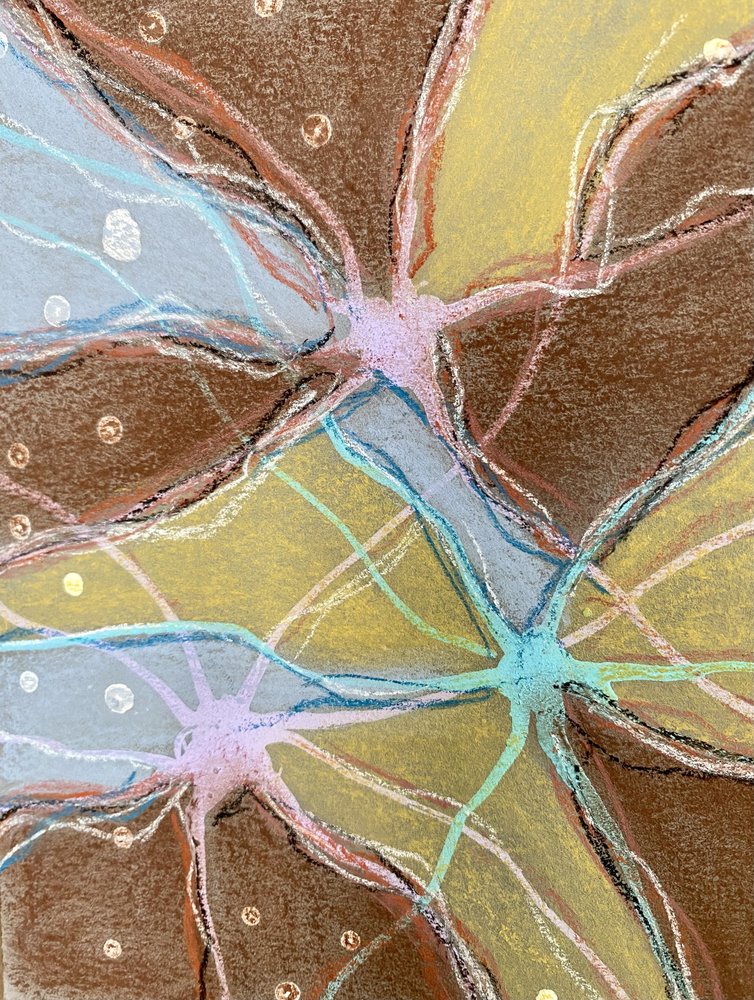 Flujo abstracto terroso de Berit Pihl
