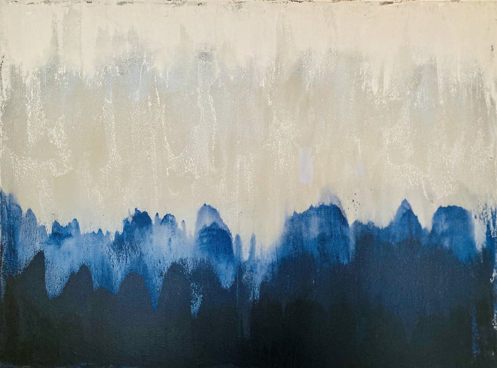 Abstracto azul brumoso de Berit Pihl