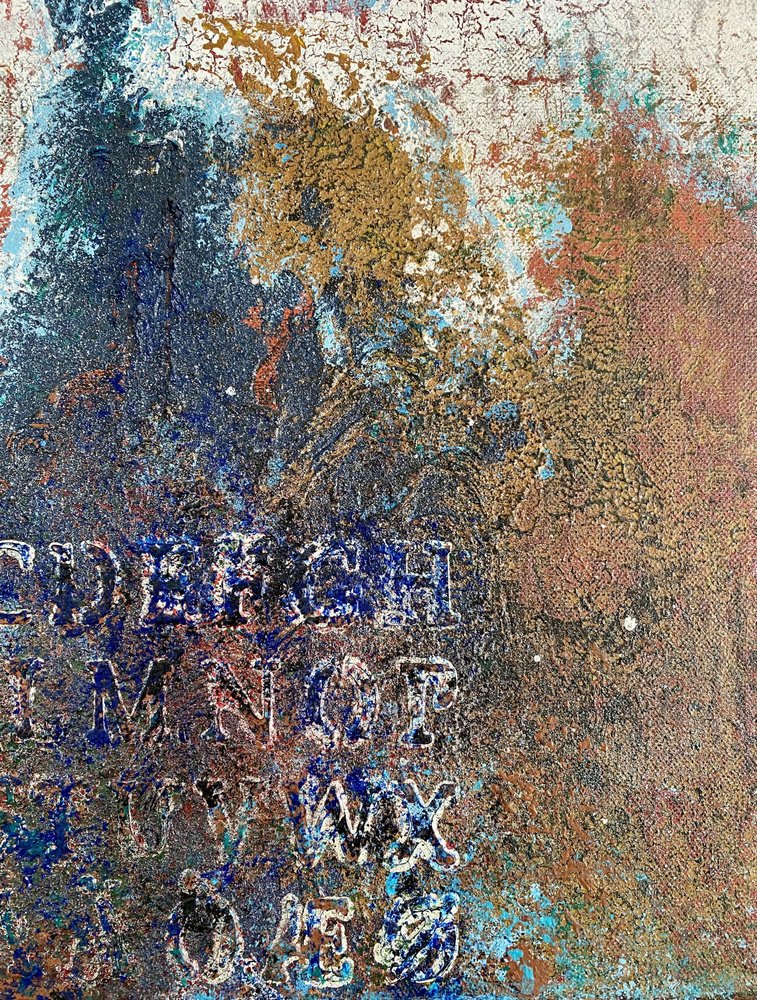 Textura rústica de alfabeto de Berit Pihl