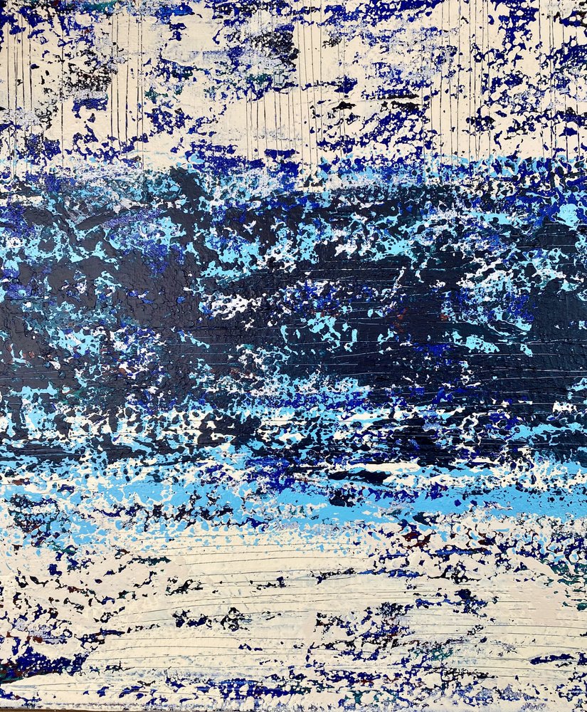 Olas azules con textura de Berit Pihl
