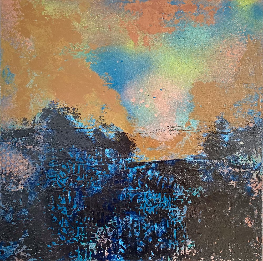 Paisaje abstracto vibrante de Berit Pihl