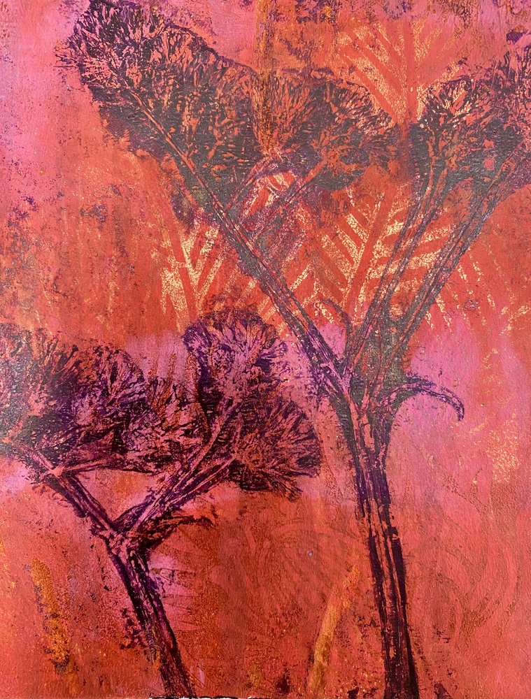 Vibrantes árboles abstractos de Berit Pihl