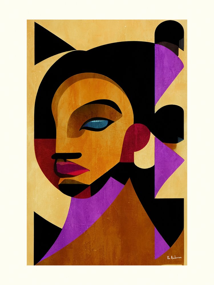 Mujer geométrica abstracta de Bo Anderson