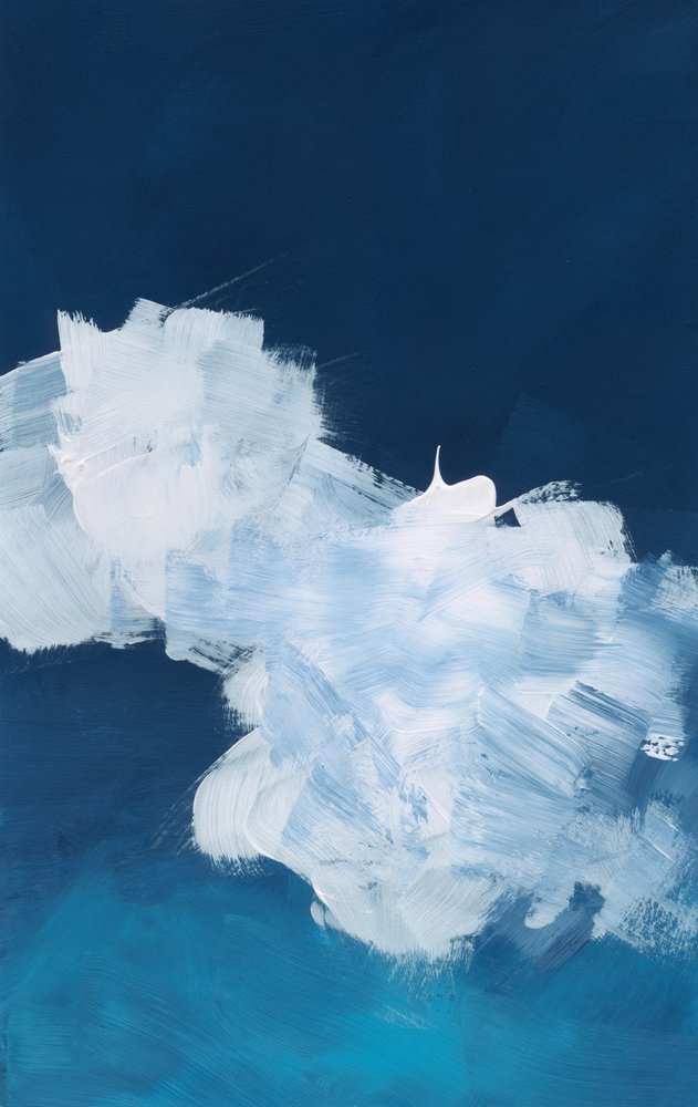 Paisaje abstracto de nubes azules de Bronwyn Baker