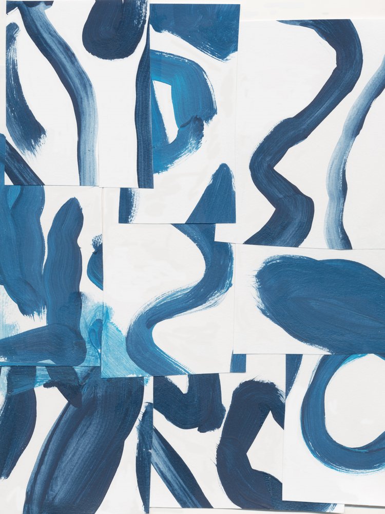 Abstracto azul dinámico de Bronwyn Baker