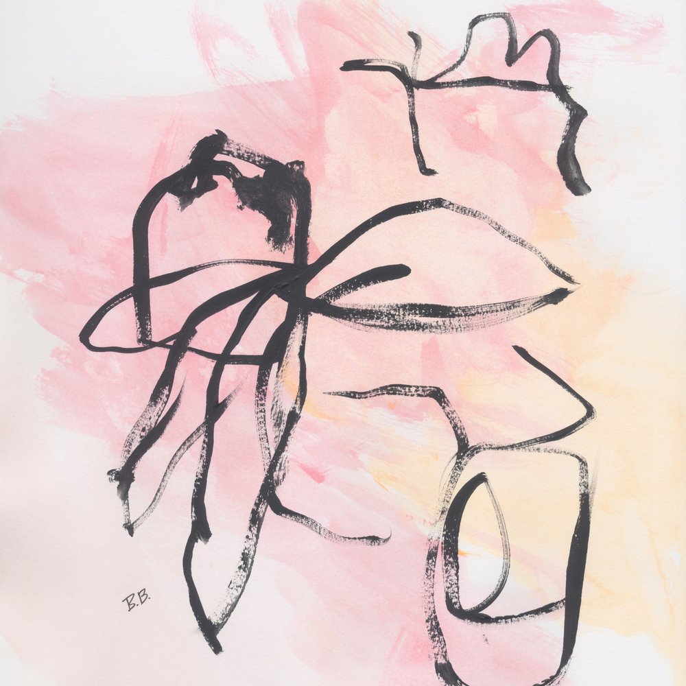Rosa fluido abstracto de Bronwyn Baker
