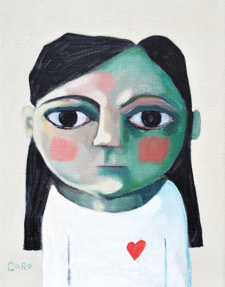 Chica con un corazón rojo de Caroline Roberts