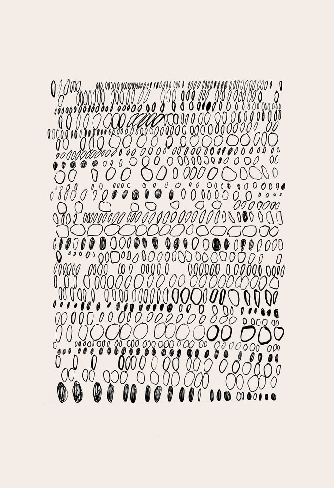 Cuadrícula de guijarros orgánicos de Catalina Somolinos