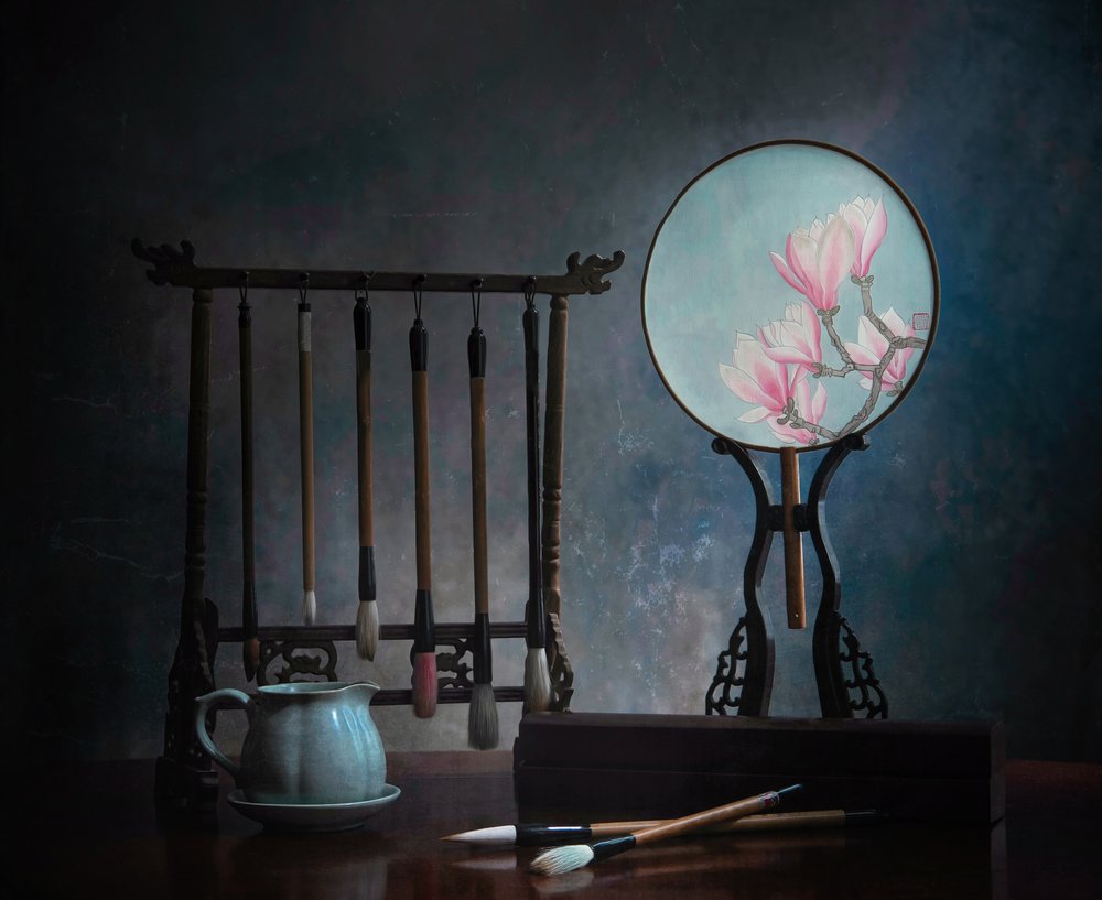 Naturaleza muerta con magnolia china de Catherine Wang